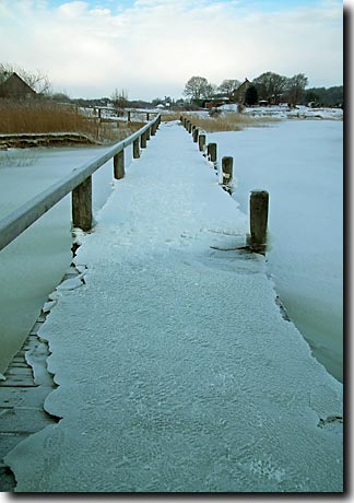 Vereister Steg an der Schlei