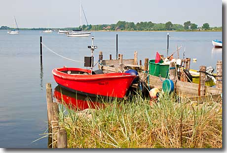 Boote auf dem Wormshöfter Noor