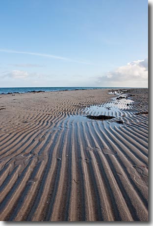 Interessante Sandformationen am Ostseestrand