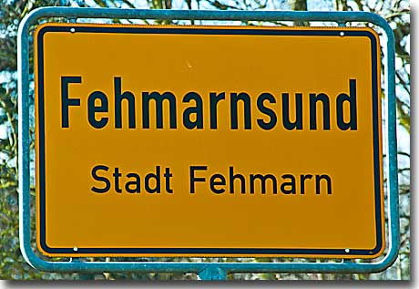Ortsschild Fehmarnsund