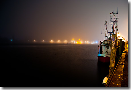 Fischereihafen Kappeln bei Nacht