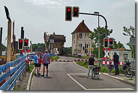 Öffnung Klappbrücke Lindaunis